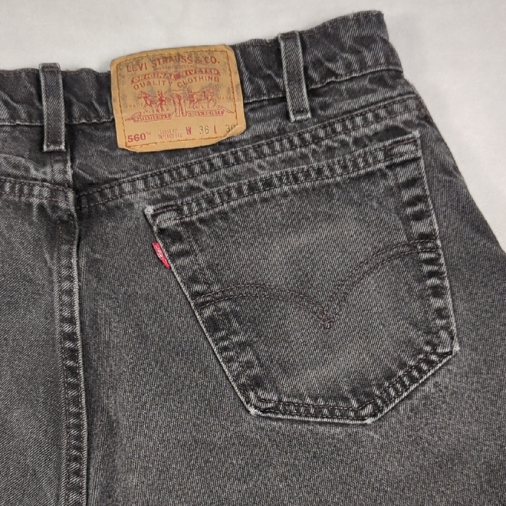 Vintage Levi's‎ 560 Loose Fit Tapered Leg Gray Wash Mens Jeans Size 36